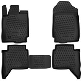 Element Passgenaue Premium 3D Gummimatten Fussmatten passend für Ford Ranger, MK3, 4 Türen, 2011-2024, 4 TLG, Schwarz