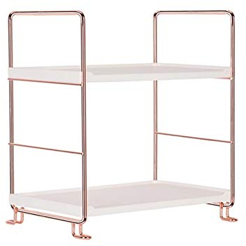 ChengBeautiful Repisa para Horno De Microondas Microondas Multifuncional Microondas Rack Techo de condimento Rack Escritorio Doble Layer Cocina Baño Rack de Almacenamiento Fácil De Instalar