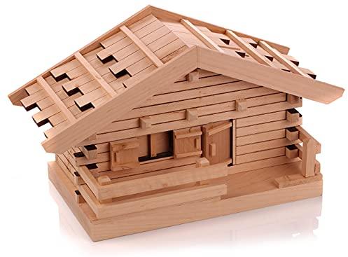 Sannys Holzspardose, Spardose Holzhütte, Sparhaus, Geschenkidee Hochzeit, Hausbau, Einzug, Umzug, Erwachsene, Sparer, Holzfarbe