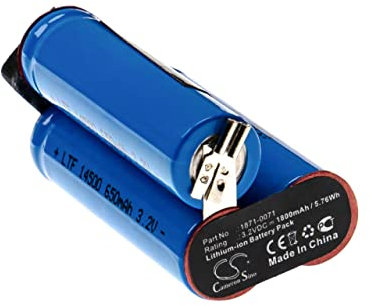 vhbw batteria sostituisce Moser 1871-0071 per tagliacapelli (1800mAh, 3,2V, LiFePO4)