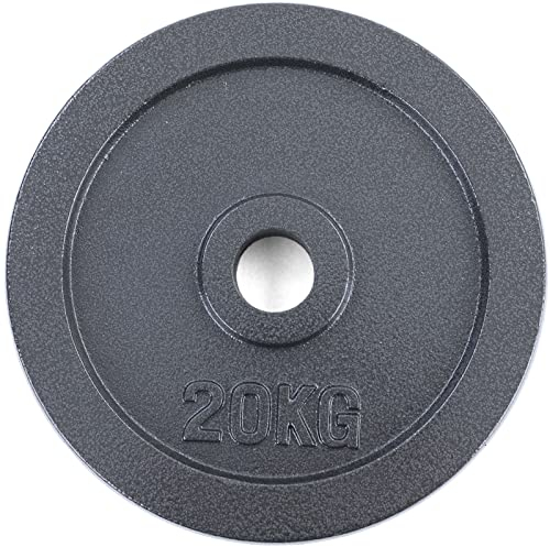 RAMROXX 20 kg Olympia 50mm Hantelscheibe Gusseisen Schwarz