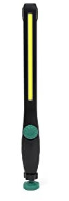 Ondis24 LED Akkuleuchte Stablampe für Camping mit magnetischem Haltefuß und 360° schwenkbar und Haken 800 Lumen 2000 mAh Akku schwarz-grün