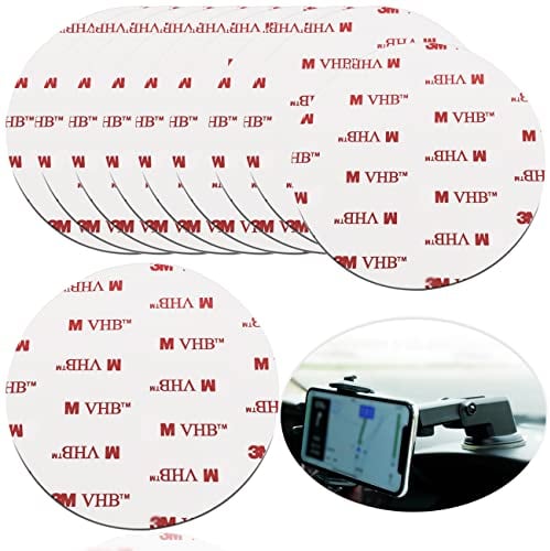 CKANDAY 10 Stück 80 mm (3,15 Zoll) kreisförmige doppelseitige Klebepads, starker Auto-Kleber, Ersatz für KFZ-Halterung, Windschutzscheibe, GPS, Kamera, Saugnapf, Haken, Armaturenbrett-Halterung
