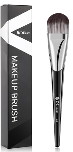 DUcare Flat Foundation Brush for Liquid Makeup | Premium Synthetic Hair Concealer Makeup Brush, Dense Bristles Design, Multi-Purpose Face Brushes for Liquid/Cream/Facial Mask