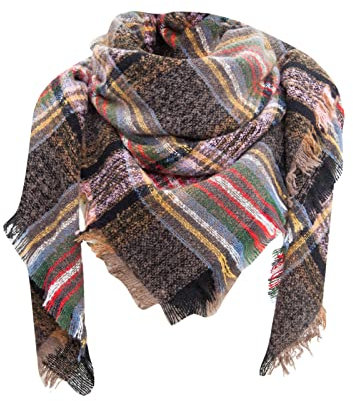 Zilosconcy Cashmere Schal Damen Herren - Herbst Winterschal Kuschelig Beige Hellblau Grün Blau - Strickschal XXL Loop Wolleschal Deckenschal Halstuch