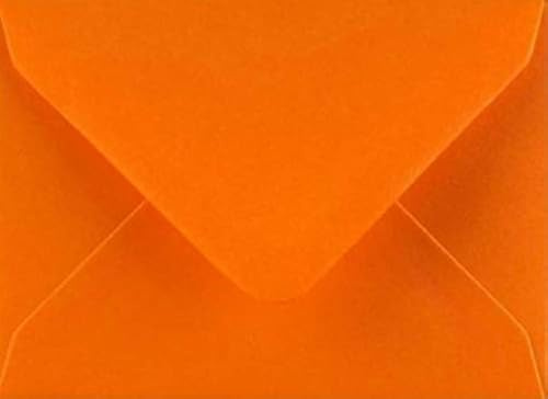 5 x 7 / 133mm x 184mm Coloured Envelopes Great for Greeting Cards, Wedding Invitations, Crafts, Business/Office - Pack of 25 Envelopes (Orange)
