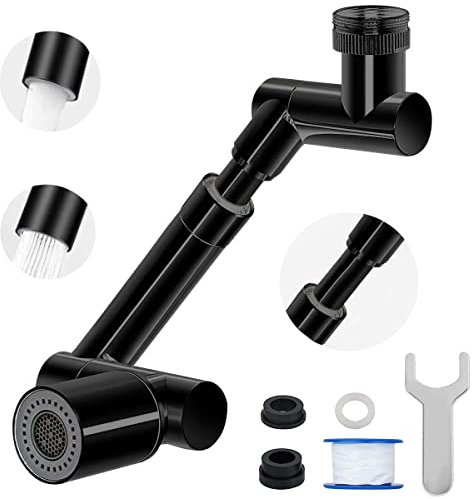 Waldspring Spritzfilter Hahn Sprühkopf, Splash Filter Faucet Spritzwassergeschützter, Universal Spritzfilter Hahn, Drehbarer Wasserauslass Wasserhahn