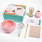 ZENRC Ceremony Pink Matcha-Set – Traditioneller Bambus-Matcha-Schneebesen (Chasen) Schaufel (Chashaku) Chawan-Schüssel mit Ausgießer, Schneebesenhalter, das perfekte Matcha-Set (Babyrosa, 6 Stück)