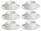 Eierbecher Weiss Melamin 6er Set