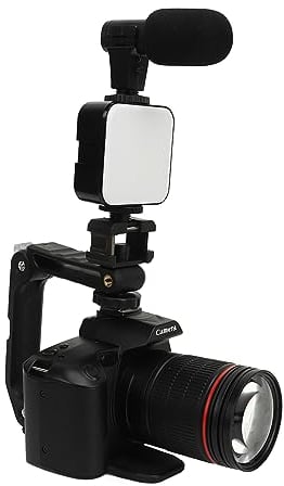 Fotocamera Digitale 4K da 64 MP con Microfono, Videocamera HD per Visione Notturna WIFI con Luce di Riempimento, Zoom Digitale 16x, Schermo IPS da 3,0 Pollici, Videocamera per