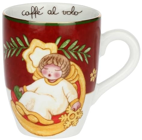 THUN, Mug Limited Edition in Porcellana, Linea Desideri di Natale, Idea Regalo, Capacità 300 ml; ø 8.5