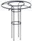 perfk Regenschirm-Garten-Obelisk-Spalier-Blumenständer, Stabiler 3 Fuß multifunktionaler Pflanzen-Kletterrahmen für Kletterpflanzen, Rosen, Schwarz