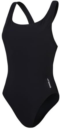 Speedo Solid Scoop Mesh 1 Swimsuit | One Piece | Swim Training | Soft Feel | Stylish Design Maillot de Bain, Anthracite, XL Femme