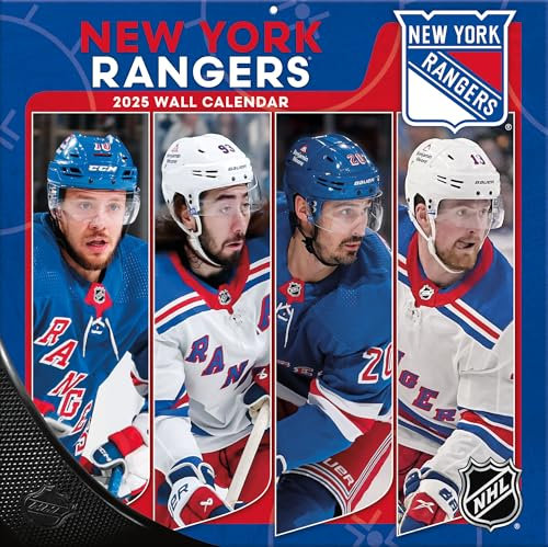 Turner Sports 25998011949 New York Rangers 2025 Team-Wandkalender 30,5 x 30,5 cm