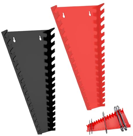 JNNJ 2 Organisateur Magnétique de Clés à Molette, ABS Plastique Rack Porte Standard Organisateur De Stockage Keeper Outil Wrenches, Support de Rangement Pour Clés à Molette, Accessoire Pour Voiture
