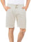 riverso Leinen Shorts Herren Sommer Regular Fit RIVOliver Kurze Hosen Bermuda Knielang Einfarbig, Größe:S, Farbe:White