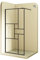 MOMENTS OF GLASS Duschabtrennung Walk In Gianna-R 120x200 cm Duschwand Dusche 8mm STARK aus DURCHSICHTIGEM NANO ESG Sicherheitsglas, Rahmen aus schwarzem Aluminium und Stabilisationsstange in Schwarz