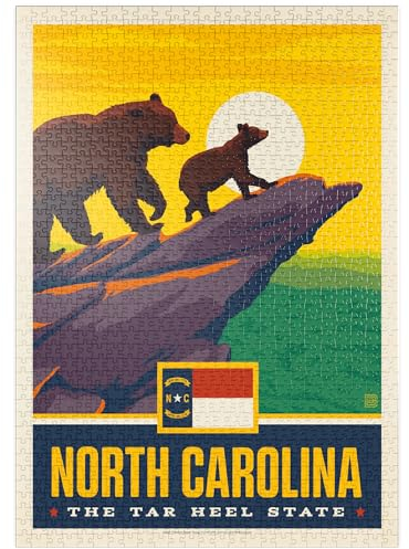 MyPuzzle North Carolina: The Tar Heel State - Premium 1000 Teile Puzzle - MyPuzzle Sonderkollektion von Anderson Design Group