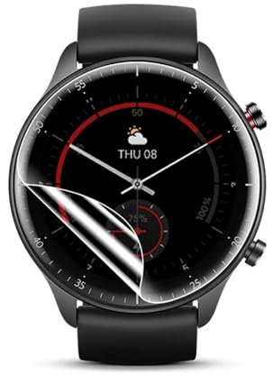 Snailcanfly Película de hidrogel 5pcs para Amazfit GTR 2 / GTR 2e [2022 New versión] Smart Watch Protector de pantalla Transparente TPU Sensible al tacto, de alta definición