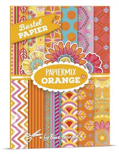 Bine Brändle - Bastelpapier - Papiermix ORANGE