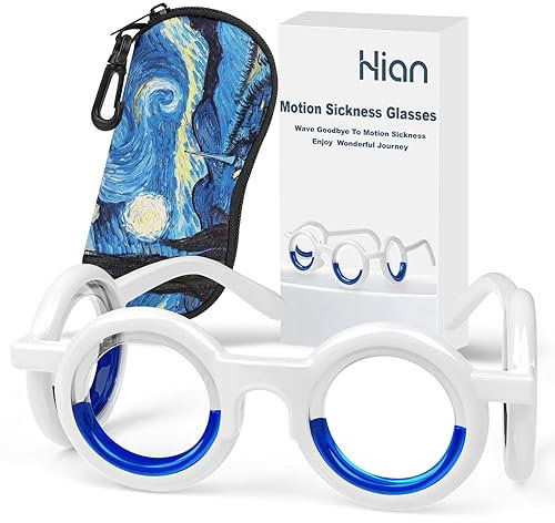 Hion Anti-Motion Sickness Smart Brille, ultraleichte tragbare Übelkeitslinderung Brille, Airsick Sickness Seekrankheit Brille für Sport Travel Gaming(starry)