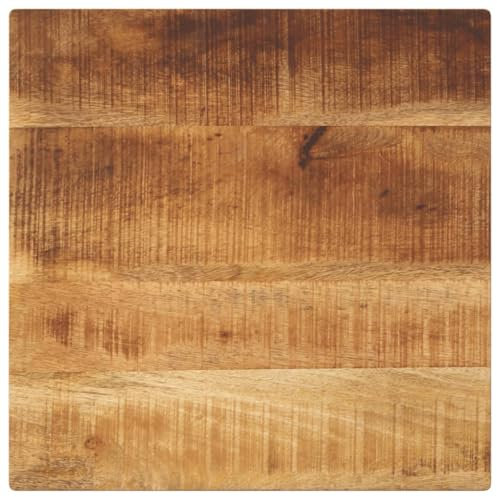 vidaXL Tischplatte, Holzplatte für Esstisch Couchtisch, Massivholzplatte Rustikales Design, Ersatztischplatte, 60x60x2,5cm Quadratisch Raues Massivholz Mango
