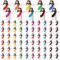 ARCHCRTC Kleine Jesus-Figuren, Mini-Jesus-Figuren, religiöse Christus-Rettlerpuppe zum Verstecken, Sonntag, Ostereier, Taufgeschenk (100, mehrfarbig)