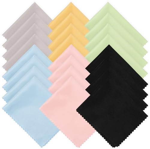 Glasses Cleaning Cloth, Glasses Cloth for Spectacles, Micro Fibre Cloths for Eyeglasses, Lens, Cameras, phones and Other Delicate Surfaces (17.5 X 14.5 CM)