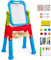 VEVOR Chevalet d'Art Enfants 2-en-1 Tableau Magnétique Blanc Noir Double Face, Planche à Dessin Amovible Rotative Réglable avec Accessoires, pour Créativité, Gribouillage, Écriture, Garçons, Filles