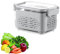 Dirfuny Fruit Storage Containers,Multifunctional Leakproof Refrigerator Colander Bins | Multifunctional Stackable Fridge Organizers with Lid and Removable Colander