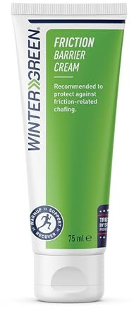 Wintergreen Friction Barrier Cream with Tea Tree Oil & Shea Butter 75ml - Athlete-Approved Anti-Chafing, Blister, and Rash Prevention Cream - Moisturizing Protection for Sports and Outdoor Activities