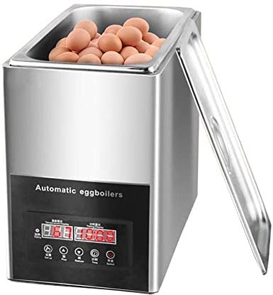 LBLFEBD Electric Egg Cooker, Extra Large Commercial Egg Boiler Capacity Automatic Half-Boiled Egg Soft-Boiled Egg Machine, Stainless Steel Egg Cooker and Omelette Device 800w