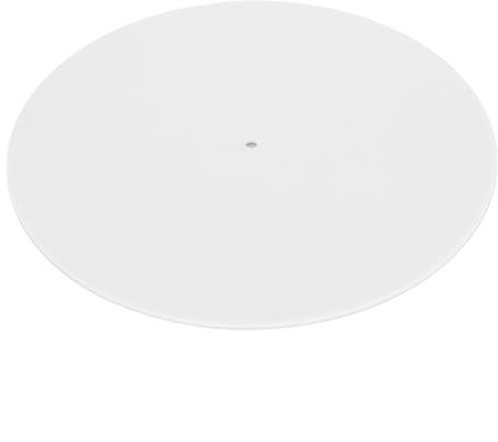 Le Tapis de Platine Vinyle en Acrylique Améliore la qualité Sonore pour Le Tourne-Disque de 12 Pouces (Blanc)