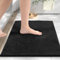 HITSLAM Tappeto Bagno Antiscivolo in Ciniglia 40x60cm – Tappetino Bagno Morbido e Assorbente, Lavabile in Lavatrice – Tappeto Doccia per Vasca o WC, Nero