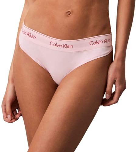 Calvin Klein Damen String Thong mit Stretch, Rosa (Potpourri), XL