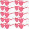 Vimmvid 10 Stück Herz Sonnenbrille Sonnenbrille Rosa, Brille Rosa Brille Brille Herz Brille Rosarote Brille Brille Pink Herzen Brille, Brillen,für Themed Party