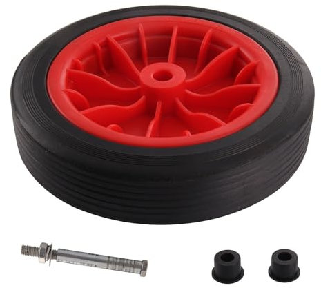 CROWNSHOP Wheelbarrow Wheel 12 Trolley Wheels Replaceable Puncture Wheels 3.50-4.00/8 + 120mm Rubber Tire for Most Unicycles Truck Garden Trolley Wheel Barrows (1)