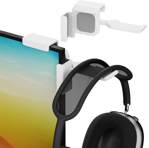 wigmoa YA-C Premium Monitor Stand for Headphones & Headsets – Space-Saving Desk Organizer & Protective Holder for Headphones. (White)