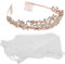 Healeved 1 Satz Hochzeitsschleier-accessoires Deko Hochzeitszubehör Kopfschmuck Hochzeit Braut Tiara Braut Haarschmuck Hochzeit Kronen Mit Schleier Tiara-krone Für Mädchen Legierung