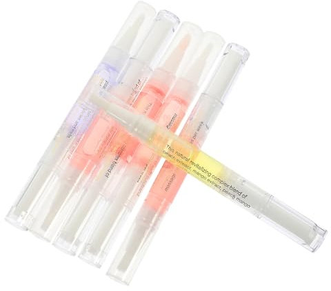 SAFIGLE 6pcs Finger Edge Pen Nutritional Oil Nail Cuticle Oil Pen for Manicure Moisturizing Skin Softener for Salon Use