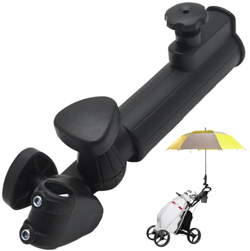 MospdyGear Soporte universal para sombrilla para carrito de golf, cochecito y bicicleta, ajustable 180°, flexible y seguro, ideal para sol y lluvia