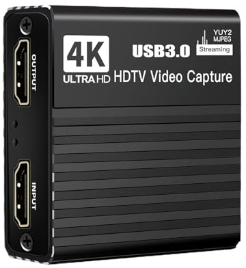 Leistungsstarker Adapter – 4K Kartengerät, langlebiges Audio-Video, zuverlässige geringe Verzögerung 60 fps, Live-Stream-Konferenz-Gaminğ-Aufnahme-Tool für PC, Laptop, Streaming, Broadcast-Setup