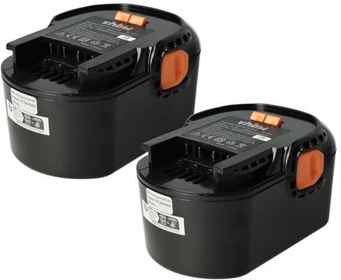 vhbw 2X Akku Ersatz für AEG B1420R, 4935413106, GBS 14.4V, 4935416790, B1420, B1414G, B1415R für Werkzeug (2000 mAh, NiMH, 14,4 V)
