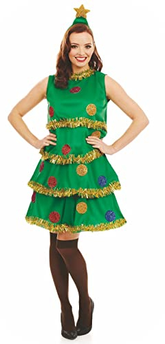 Fun Shack Costume Albero Di Natale Donna - Vestito Natalizio Adulto per Feste, Halloween e Party, Abito Festivo Elegante, S