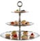 Alessi MW52/3 Dressed for X-Mas Etagere mit DREI Ebenen aus Edelstahl 18/10,glänzend poliert mit mit Reliefdekor, Stahl, Silver, 34 x 34 x 31 cm