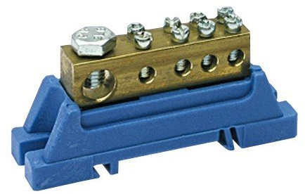Klemme, blau, PE für Hut, Schiene 46.31, elektrisch, Plast 7188