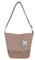 David Jones - Sac à Main Bandoulière Femme Porté Epaule Motif Etoile Paillette - Sacoche Besace Seau Fourre-Tout Cuir PU Souple - Crossbody Bag Messenger Taille Moyenne Mode Tendance Ville - Rose