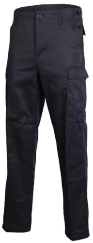 Mil-Tec US Ranger Hose Typ BDU • Herren Cargohose mit 6 geräumigen Taschen • Taktische Hose mit verstellbarem Kordelzug & Gürtelschlaufen • Feldhose für Outdoor, Arbeit & Freizeit • Schwarz, 7XL