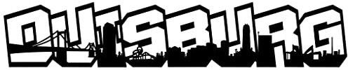Samunshi® Wandtattoo Duisburg Schriftzug Skyline Graffiti schwarz