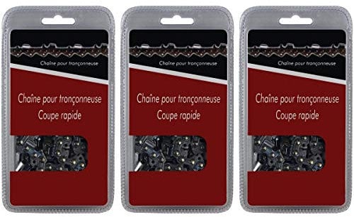 Lot de 3 chaînes 66 maillons - Compatible tronçonneuses STIHL MS 291, 311 et 391